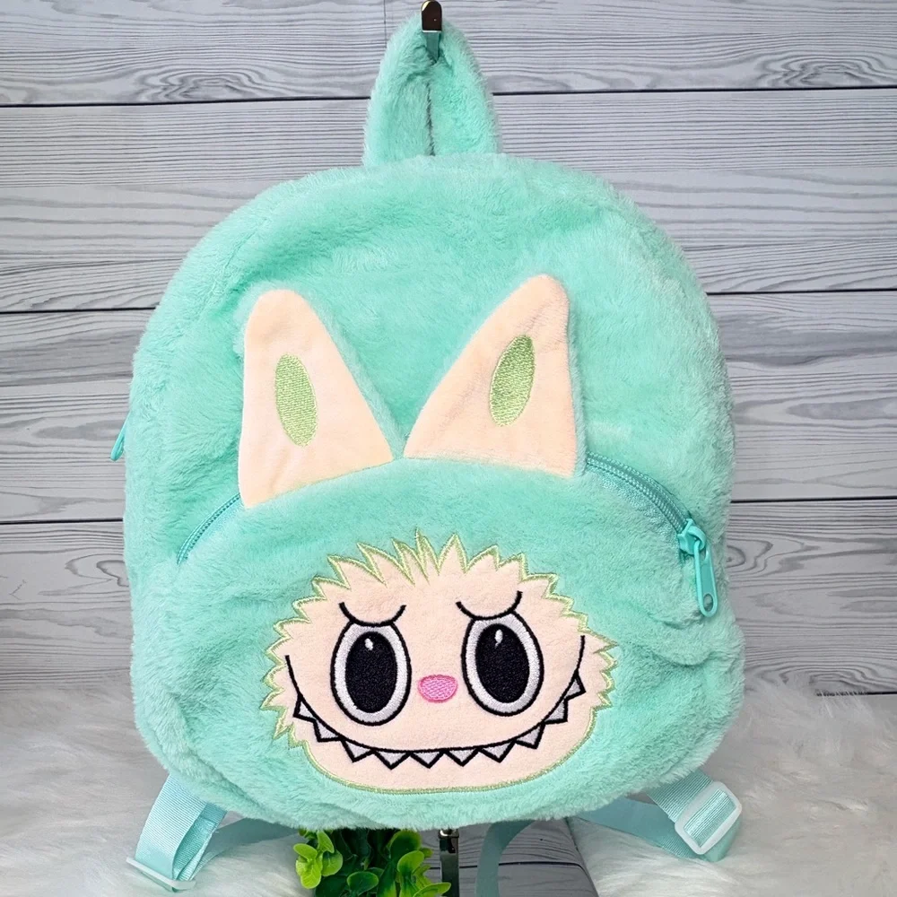Mint Green Labubu Plush Backpack‎